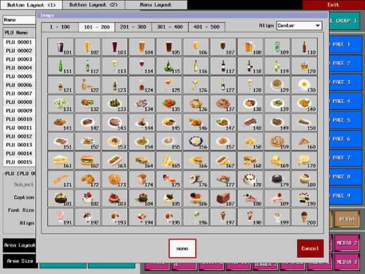 Built-in graphical buttons are customizable by BMP file.